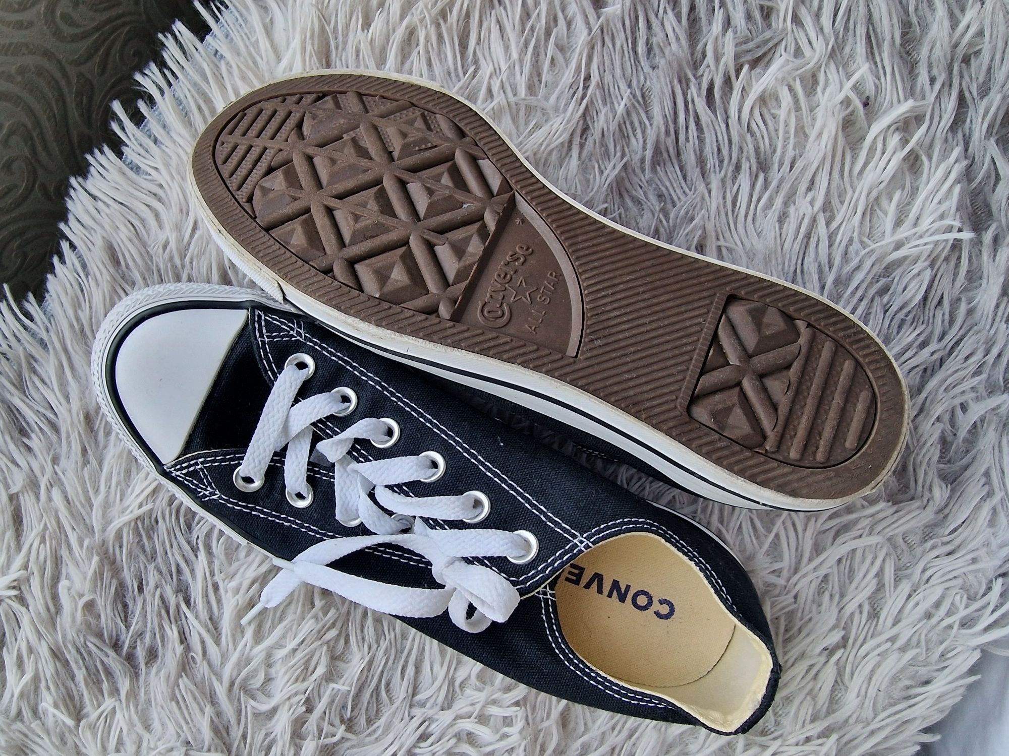 Класичні чорно-білі низькі кеди Converse All Star 39розмір