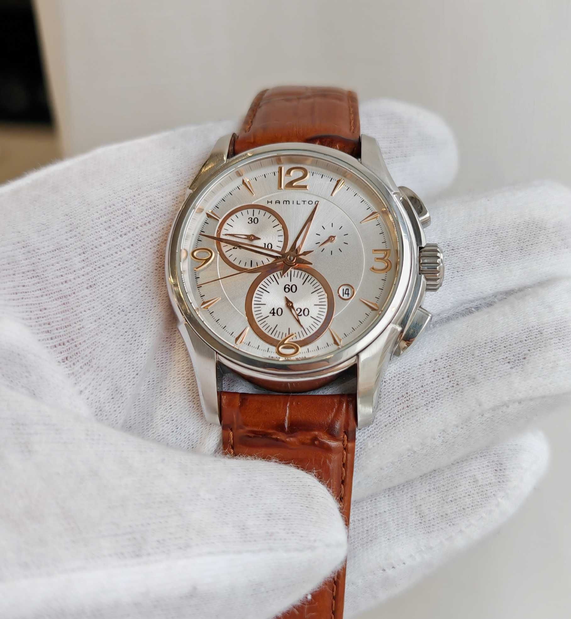 Чоловічий годинник Hamilton H326120 Jazzmaster Chronograph 43mm 100m