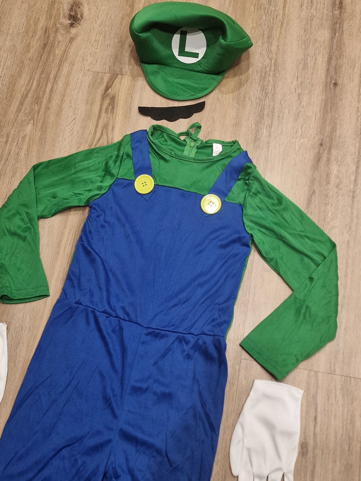 Strój dla dziecka Luigi Mario przebranie 120-130