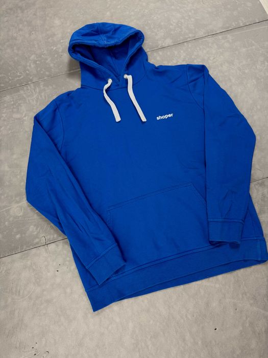 Shoper S.A. niebieska bluza z nadrukiem hoodie (L/XL)