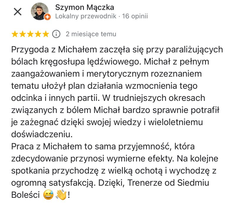 Trener Personalny/Fizjoterapeuta - Warszawa/Ząbki