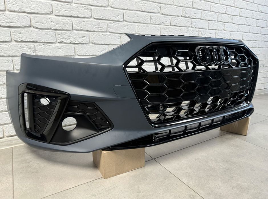 Передній бампер в стилі RS4/S4 на Audi A4 B9 20-24 та audi a4 b9 sline