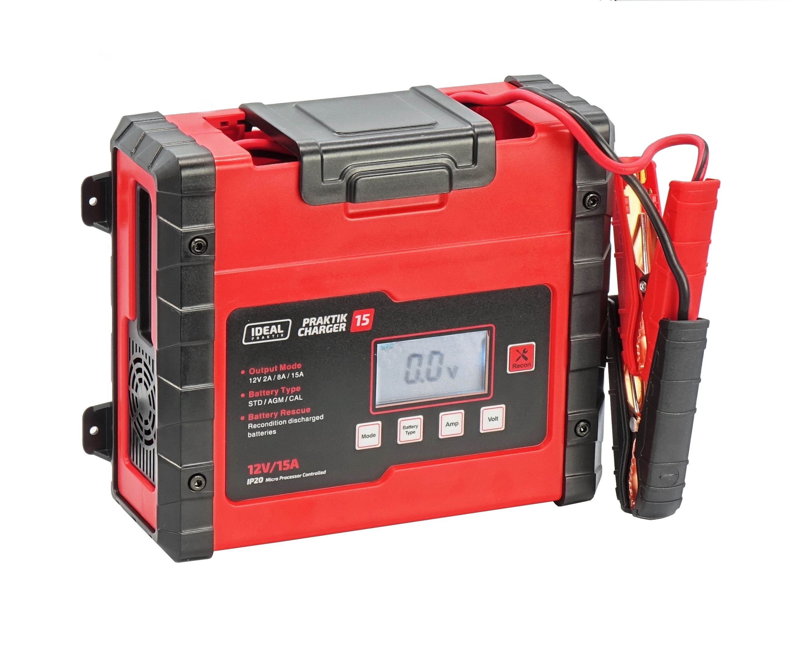 prostownik ideal  praktik charger 15 lcd 12v automatyczny gel WET AGM