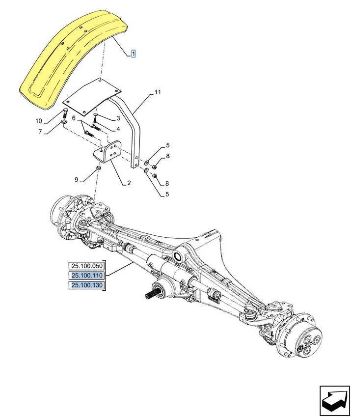 Błotnik przedni prawy oryginał CNH (Case, NH) 8582.1141 OEM CNH