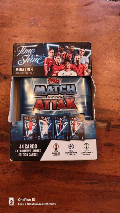 Karty piłkarskie Topps Match Attax 2024/25 puszka, mega tin #1