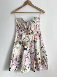 Asos sukienka w kwiaty floral WESELE wedding rozm 36/S