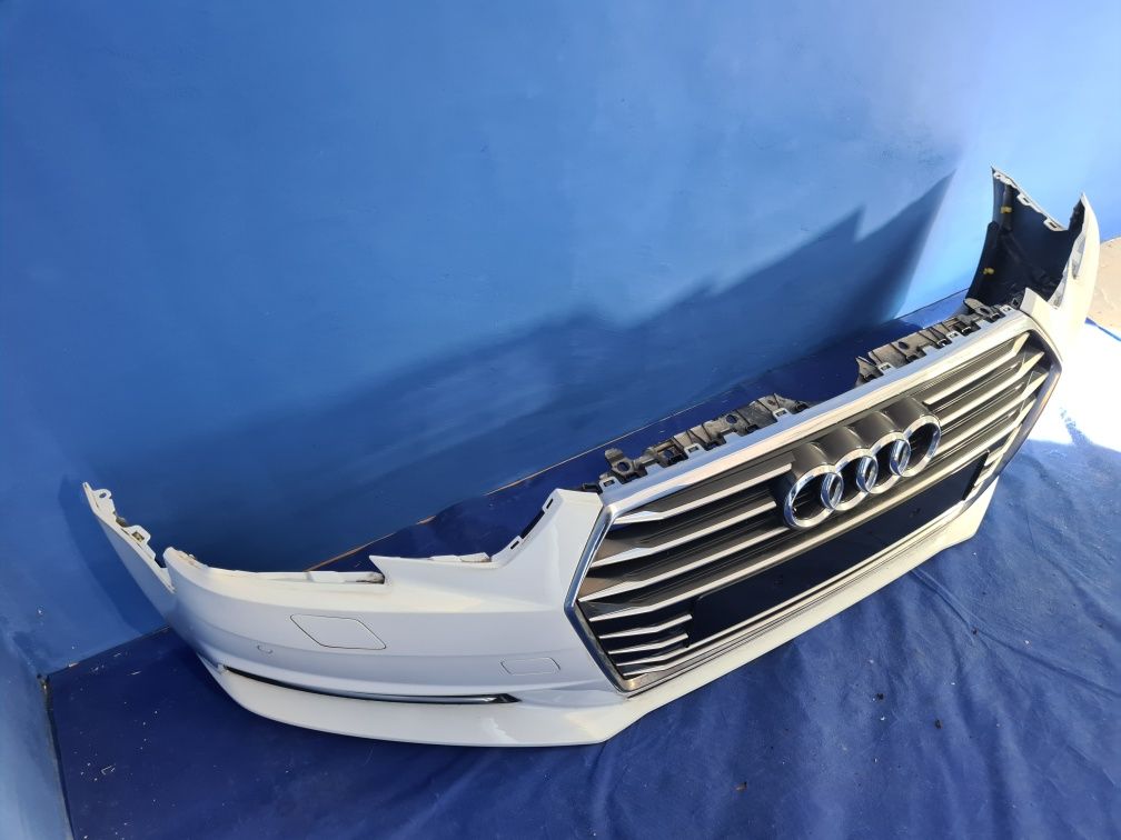 ZDERZAK przedni kompletny pdc grill chrom AUDI A4 B9 8W oryginał LS9R
