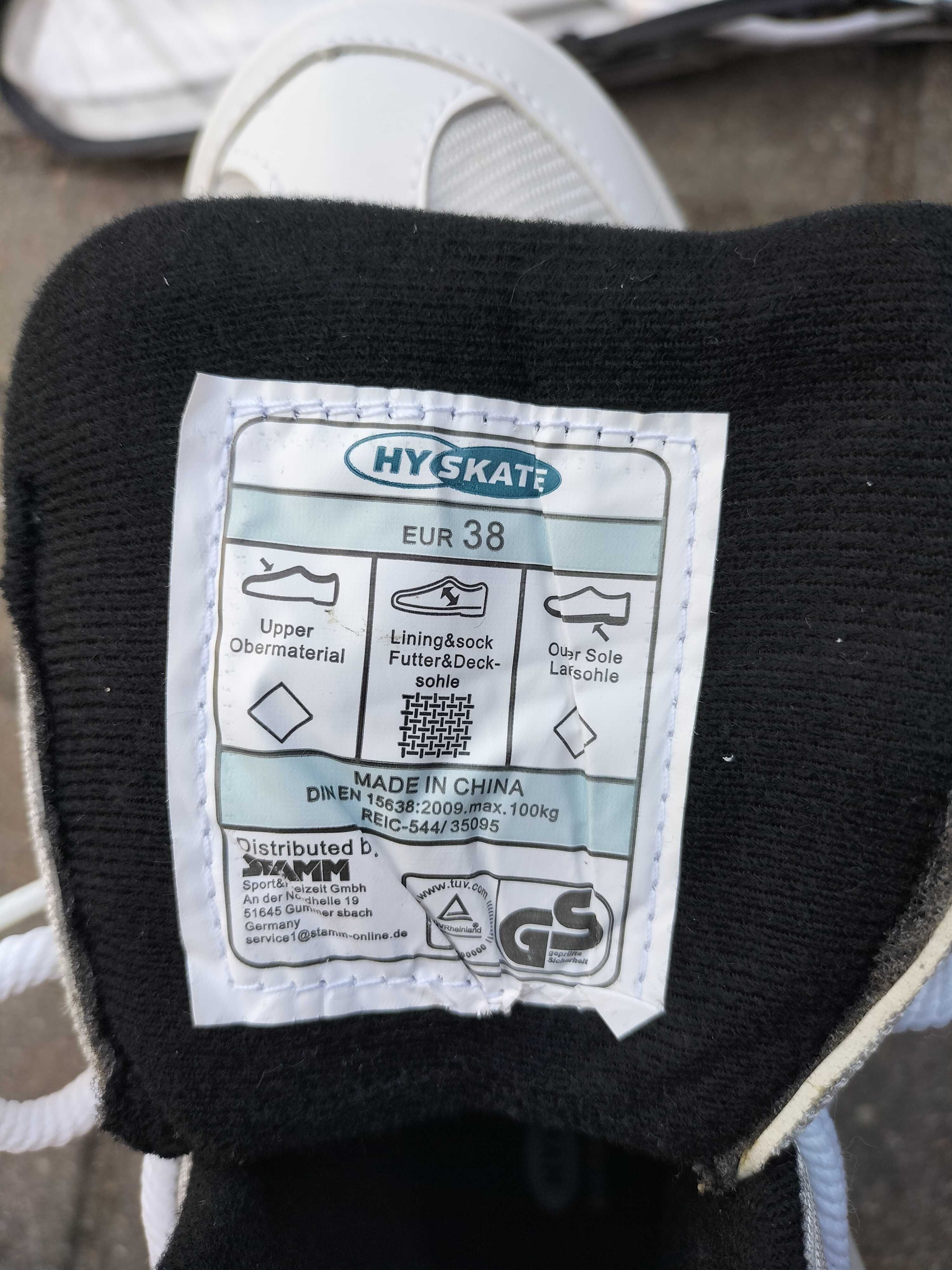 Łyżwy  HY SKATE  białe rozm. 38 - Nowe