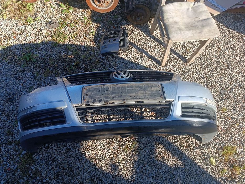 VW PASSAT B6 ZDERZAK PRZÓD PRZEDNI LA7W SREBRNY SPRYSKIWACZE