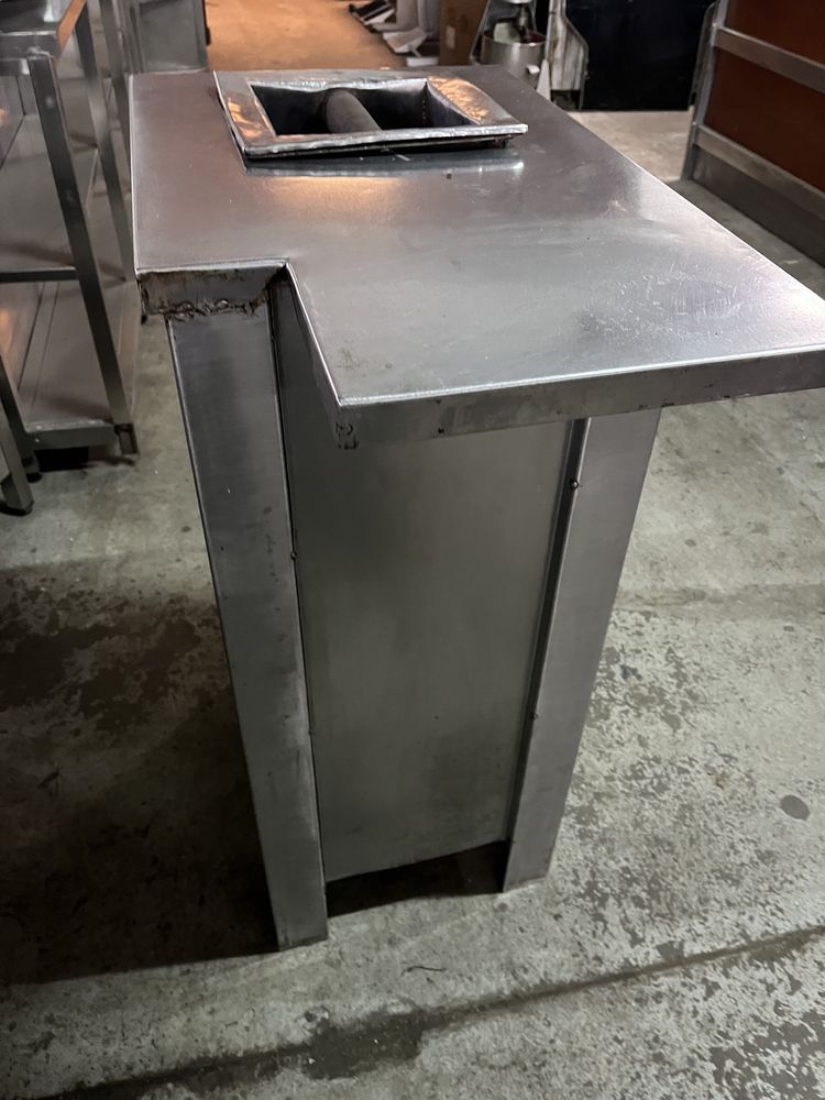 Escaparate em inox para borras de cafe