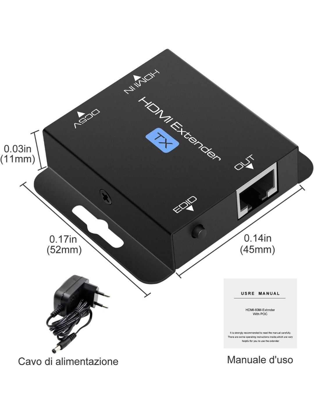 Подовжувач HDMI, через Cat5e/6/7 Ethernet, приймач передавача HDMI.