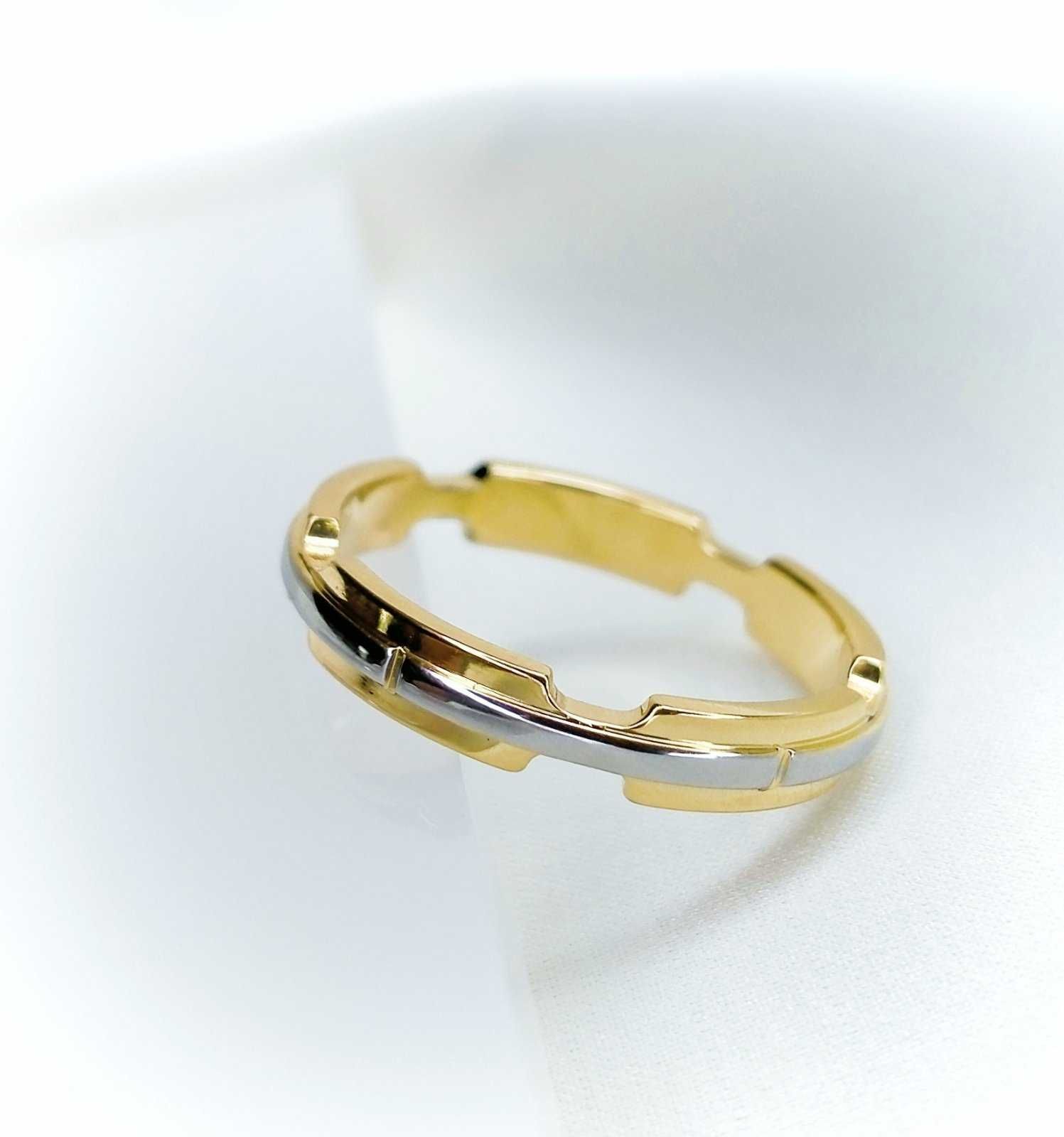 Pierścionek Obrączka Stal chirurgiczna Xuping 18K r.8