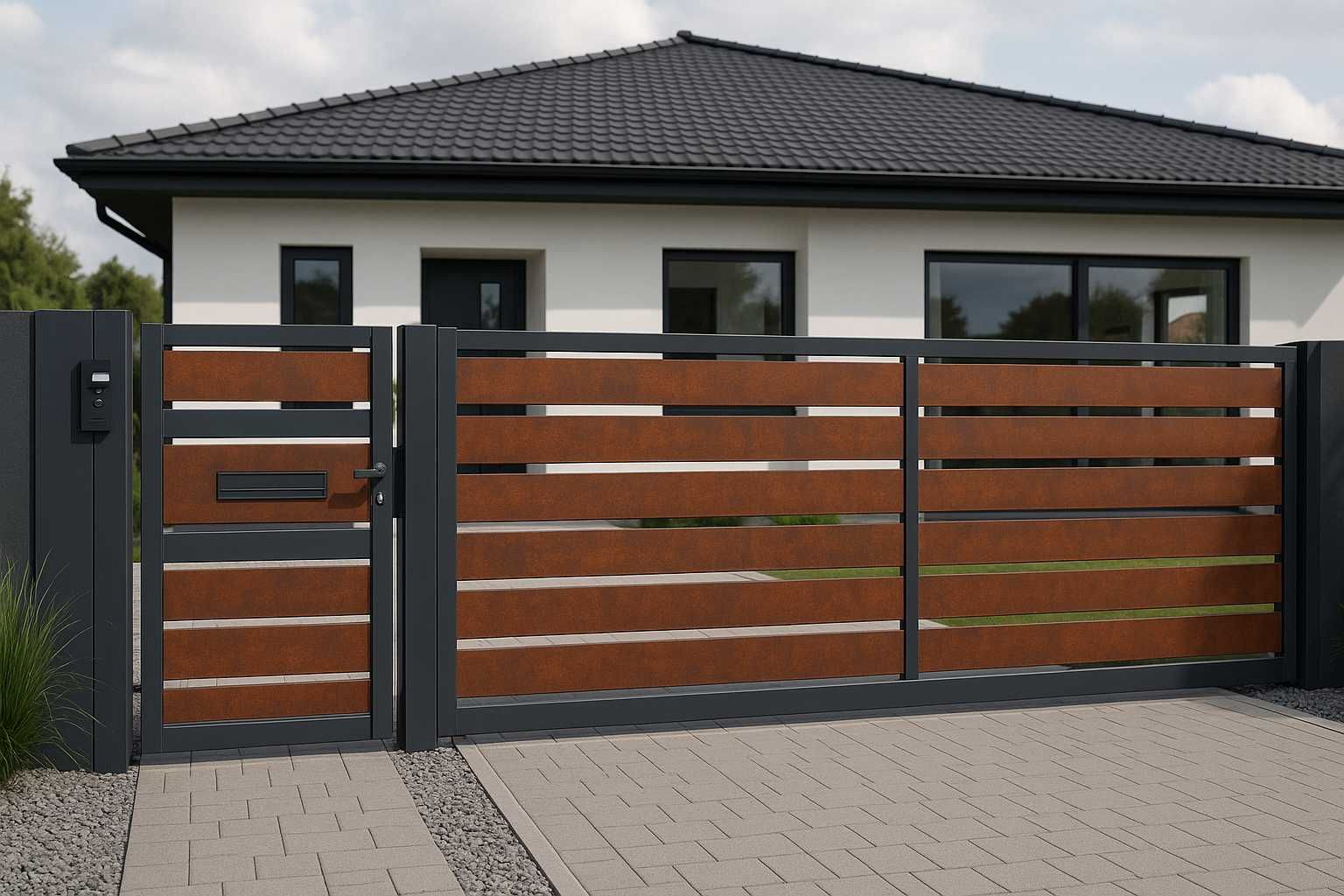 Ogrodzenia stalowe aluminiowe wycinane laserowo z montażem.