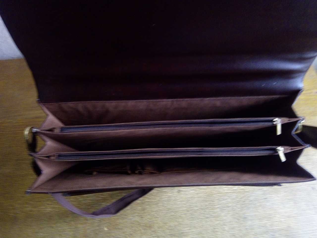 Стильна сумка-портфель unisex шоколадного кольору нова
