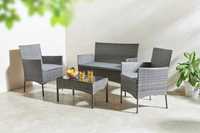 Meble ogrodowe Model SIENA/ Konifera sofa + 2 fotele + stolik