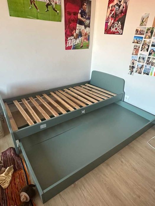 Cama infantil Verde cinza 90x190 cm La Redoute