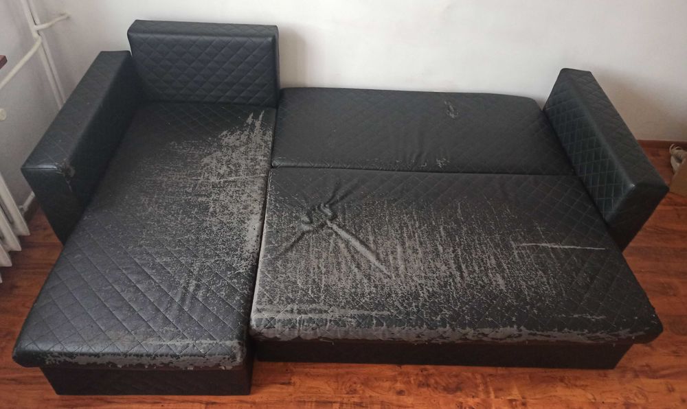 rozkładana sofa narożnik do spania 250 x 170 cm 2 pojemniki na pościel