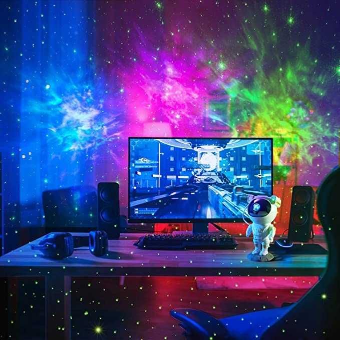 XO Projektor Gwiazd Galaktyk LED Lampka Nocna Astronauta z Pilotem Wwa