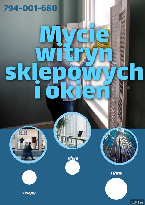 Mycie witryn sklepowych i okien