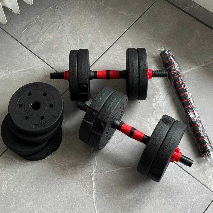 ZESTAW Hantli Hantle Regulowane Bitumiczne 20kg Z Łącznikiem Gryf