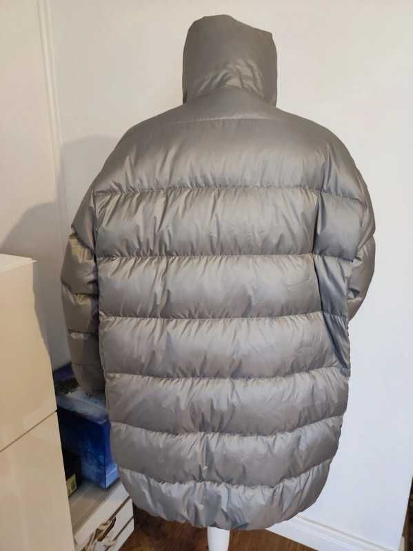 Massimo Dutti kurtka puchowa jasnoszara M-L