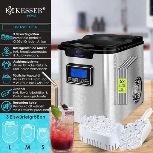 Kostkarka do lodu Kesser srebrny/szary 150 W 2,2 L