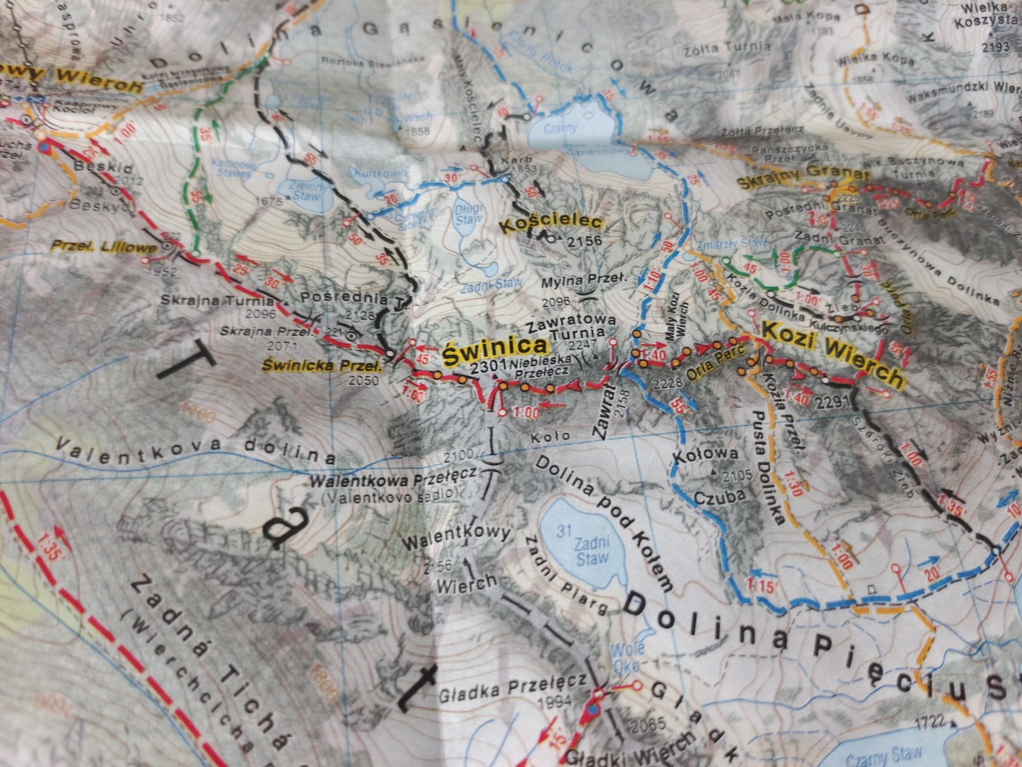 Mapa Tatry Tatr Tyvek papier syntetyczny praktycznie niezniszczalna