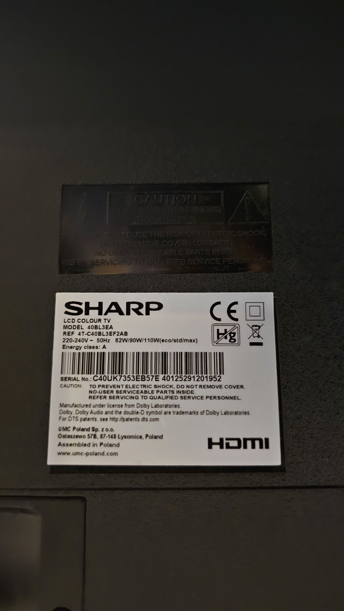 Sharp Led 40BL3EA  4K HDR