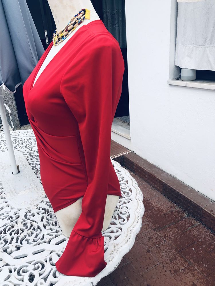 Body vermelho tamanho S - Novo