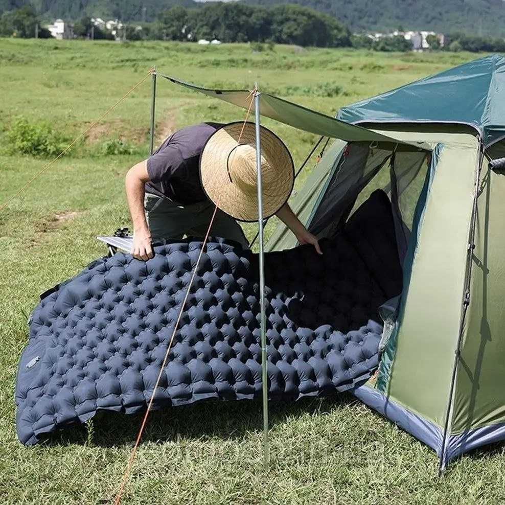 матрац надувний каремат туристичний з подушкою