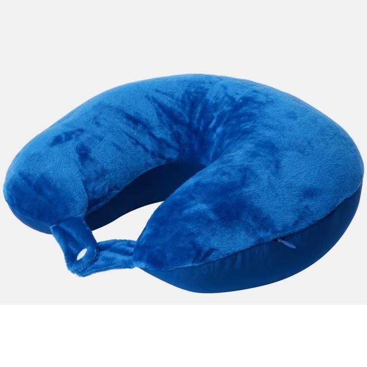 Poduszka podróżna na kark turystyczna niebieska do spania neck pillow