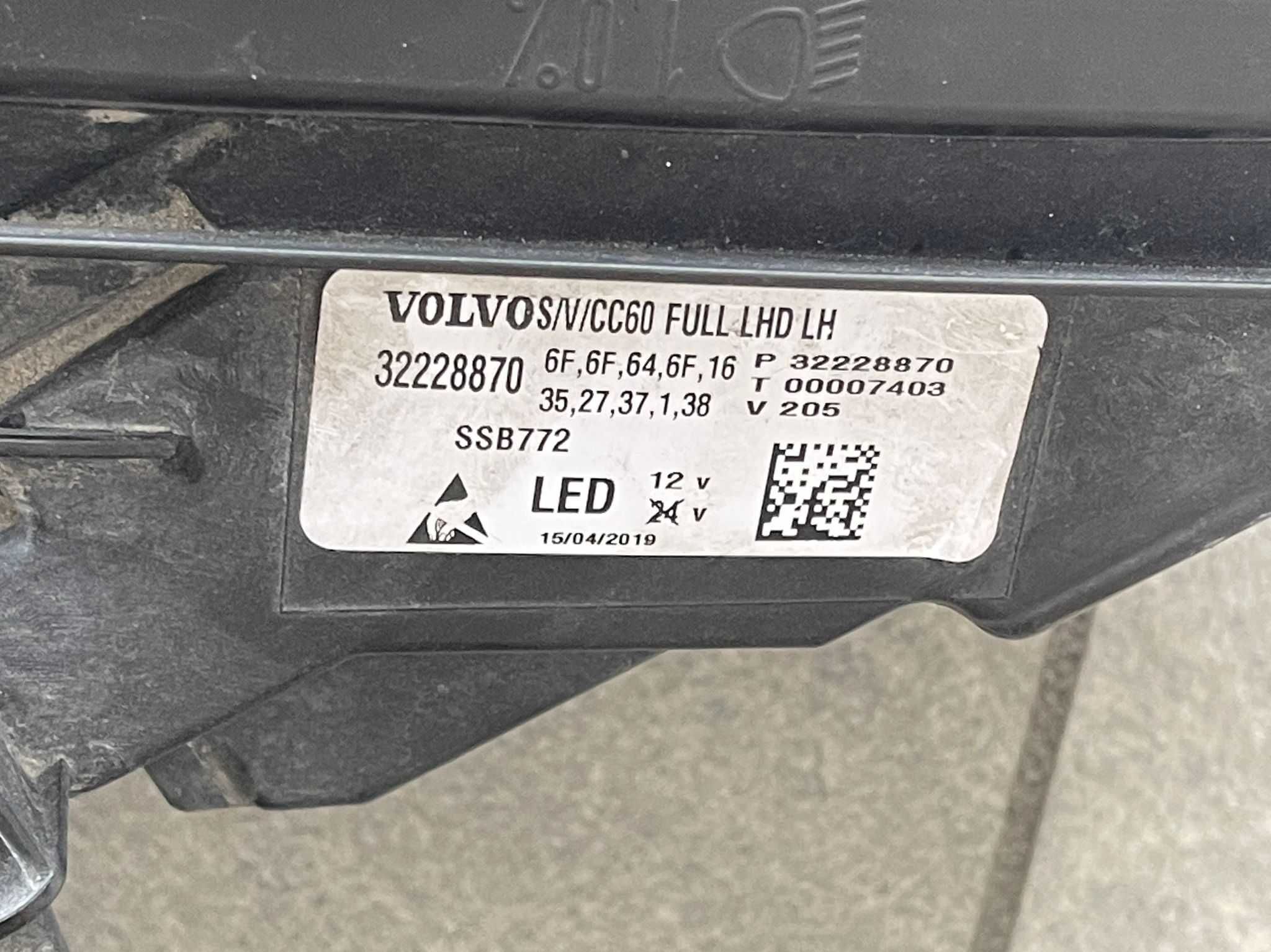 VOLVO S60 V60 2018- Reflektor Lampa Lewa FULL LED ACTIVE HIGH