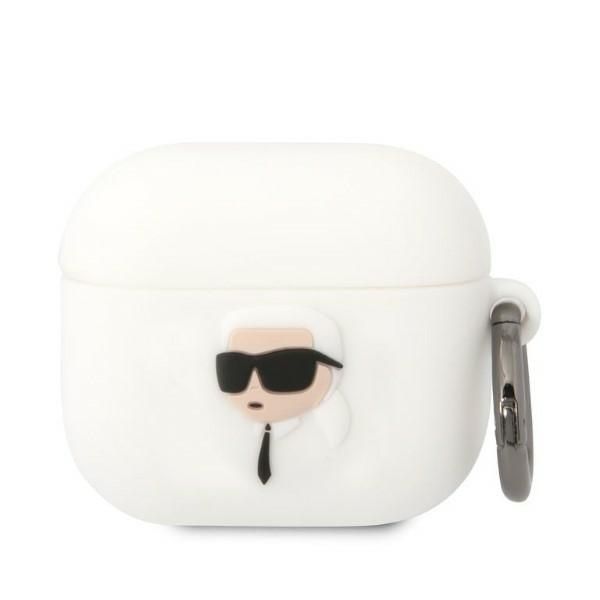 Karl Lagerfeld KLA3RUNIKH AirPods 3 cover biały/white Karl Head 3D