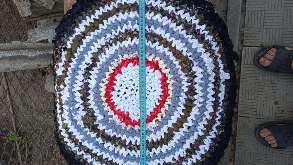 В'язаний коврик( круг)