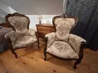 Fotele ludwikowskie ludwik gobelin retro vintage oldschool antyk