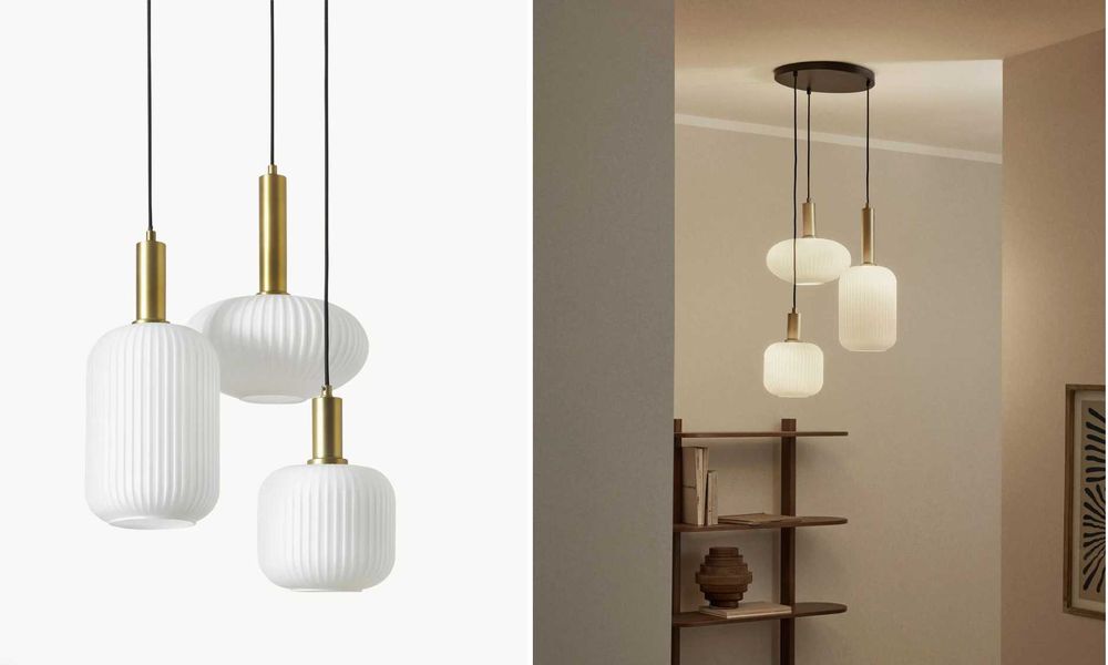 Komplet lamp szklanych wiszących Candela Westwing