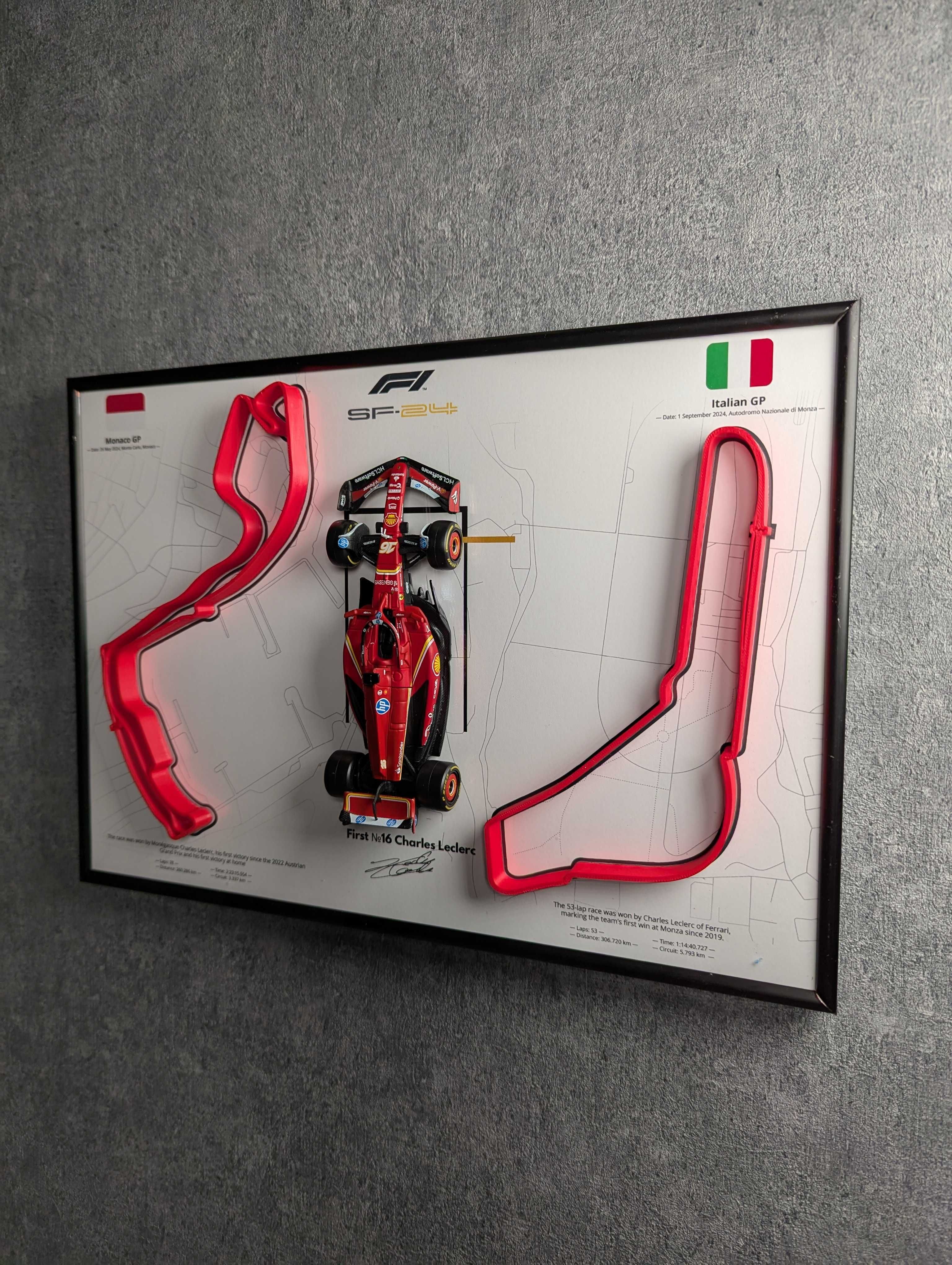 АРТ Тримач 2в1 Bburago F1 Ferrari SF24 та 3D Трасою Monza/Monaco #16