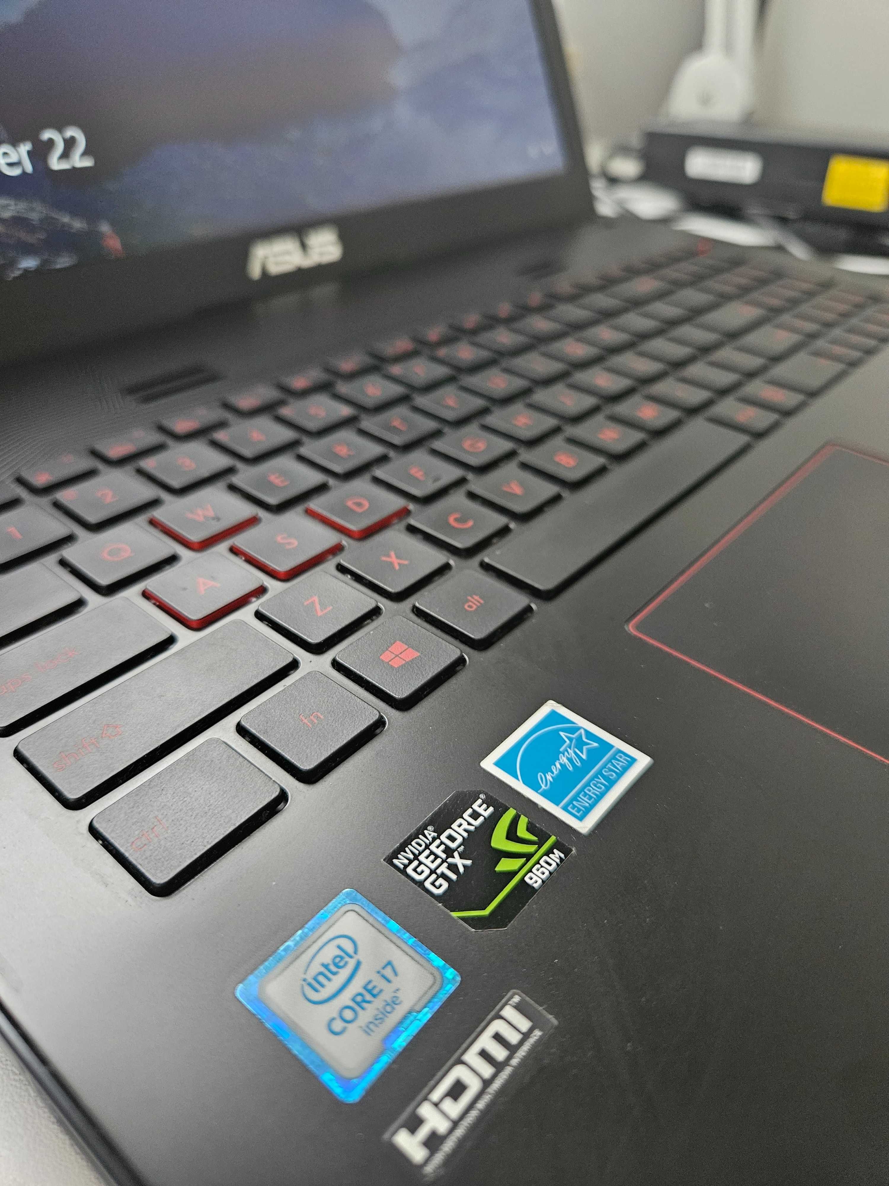 Laptop Gamingowy ASUS ROG GL552V IntelCore i7-6700HQ CPU z 2 dyskami