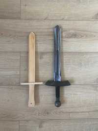Drewniany miecz rycerski małego rycerza zabawka
