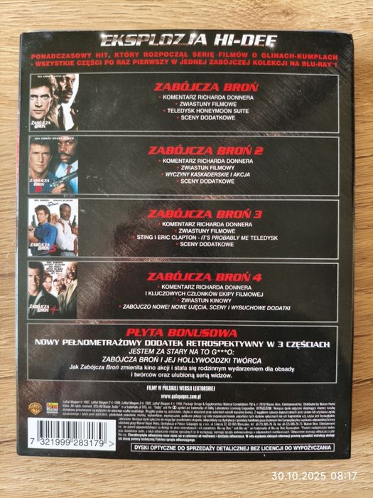 Zabójcza broń Blu ray kolekcja lektor napisy PL NOWY