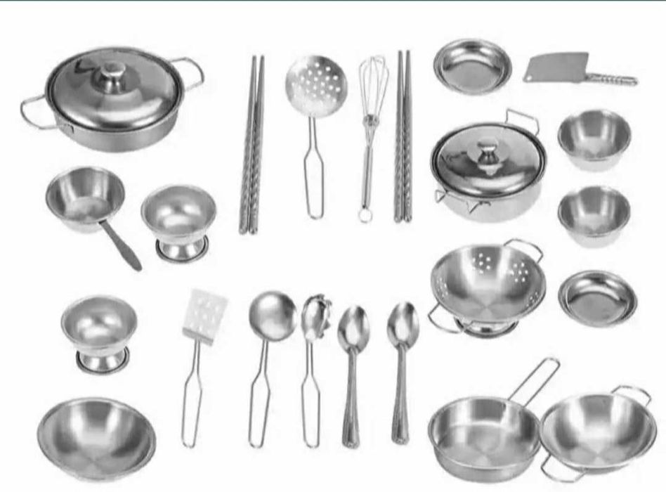 Продам Набір дитячого іграшкового посуду із нержавіючої сталі