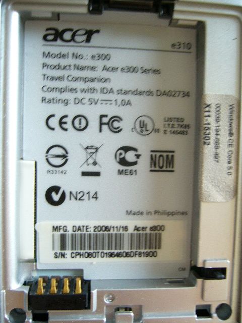 Palmtopa Acer E300 .