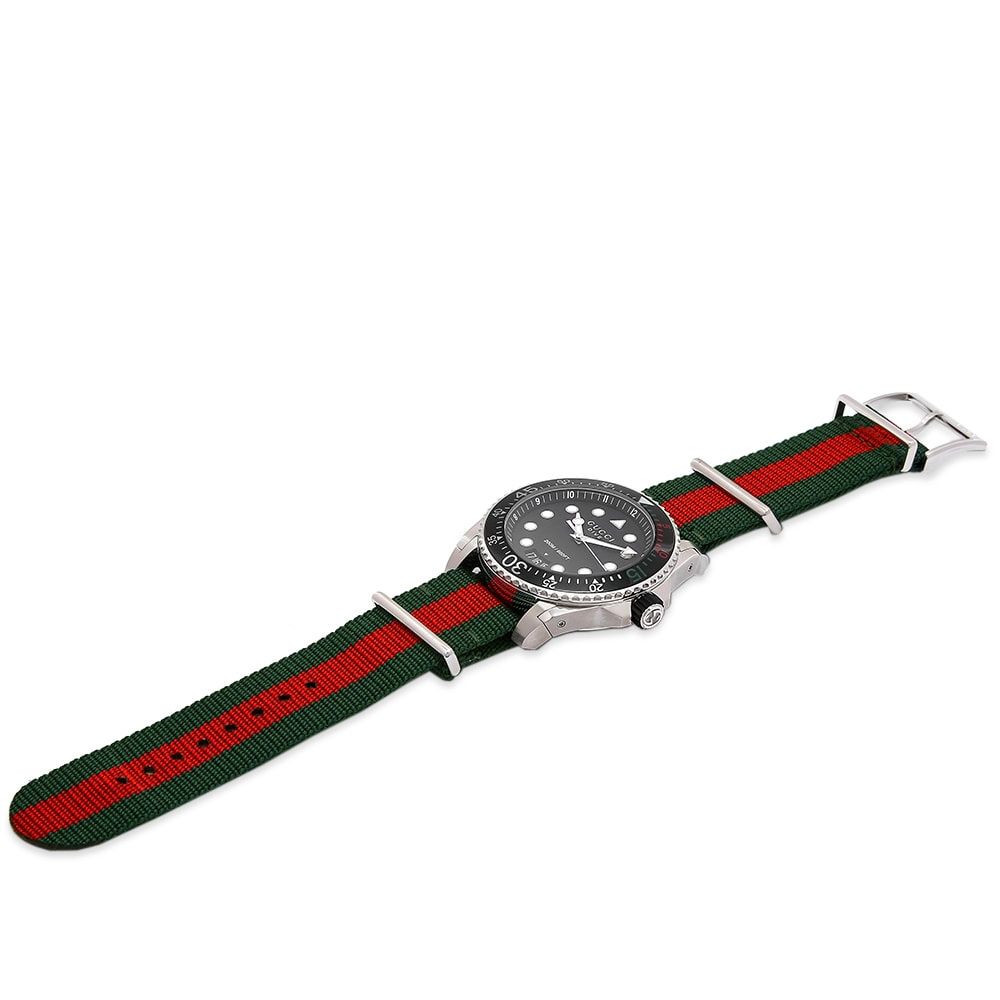 Era 1500eur!! Relógio Suíço Luxo Gucci Dive 45mm homem masculino nylon