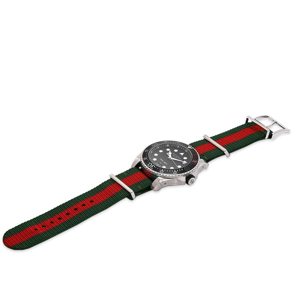 Era 1350eur!! Relógio Suíço Luxo Gucci Dive 45mm homem masculino nylon