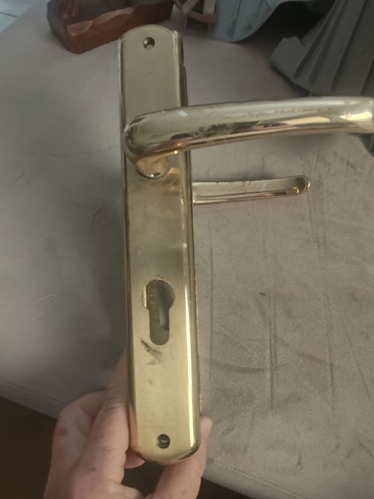 Mosiężne klamki z szyldem cena za 1 szt 50 pln