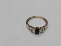 Piękny złoty pierścionek damski/ 585/ 2.82 gram/ R12/ 0.16CT + 0.68 CT