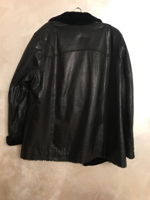 Чоловіча зимова куртка шкіряна