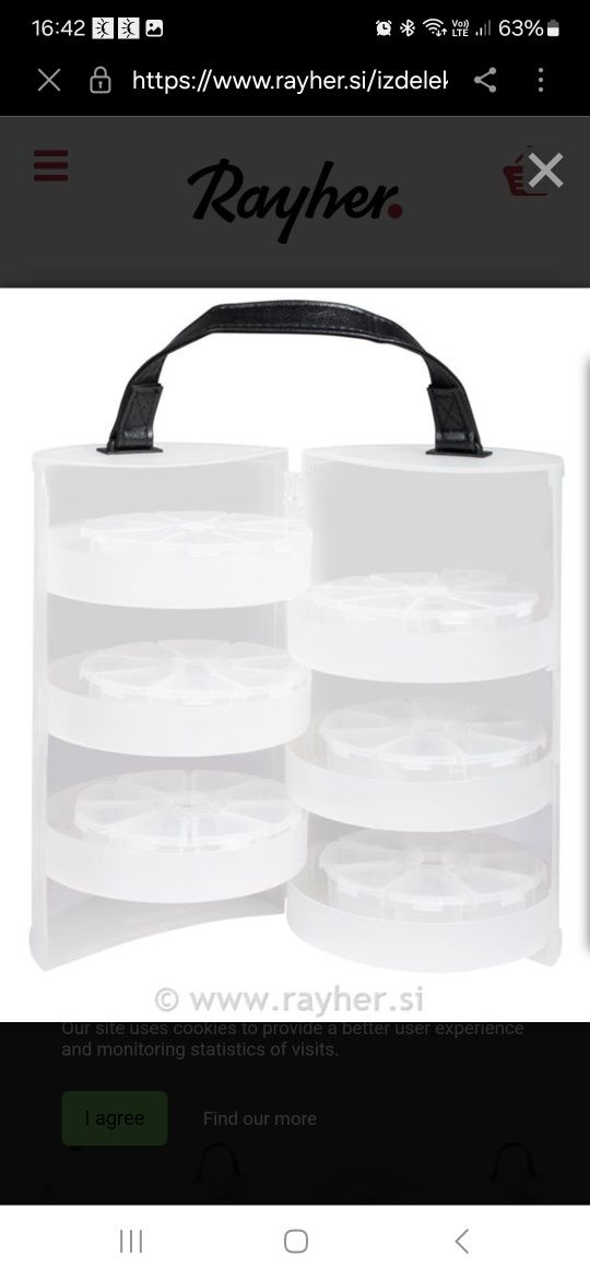Sorting box pojemnik , 13c, 23cm, w tym 6 wkład
