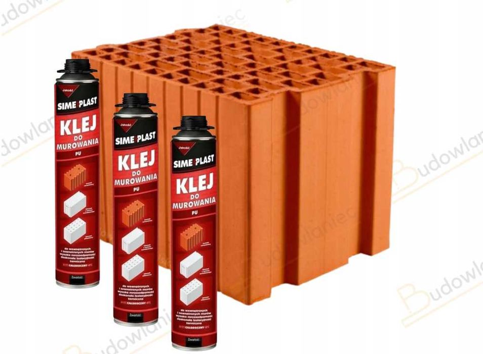 Cegła ceramiczna Pustak 25PW szlifowana Ceramika Podkarpacka+HDS piana