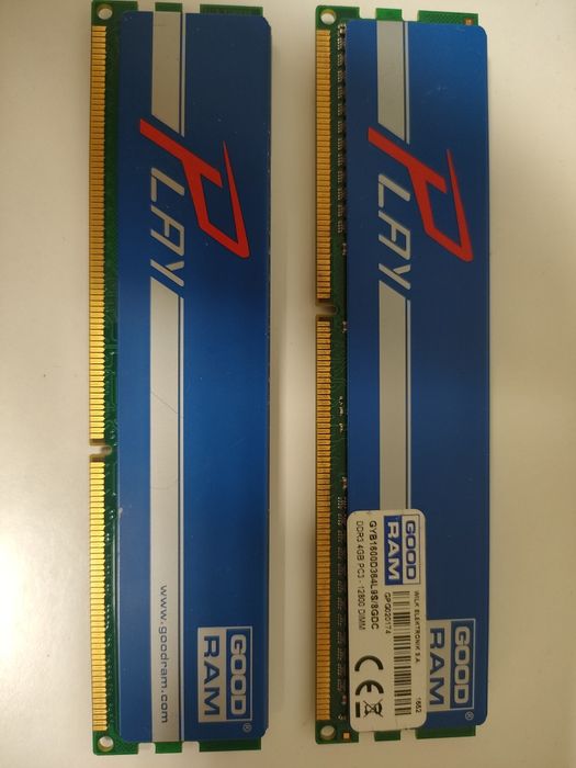 2x4GB DDR3 goodram play 1600